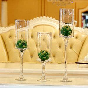 Wholesale diy wedding vases resale online - Vases Clear Fashion Creative Champagne Cup Glass Vase Bottle Terrarium Hydroponic Planter Pot Flower DIY Home Wedding Decor