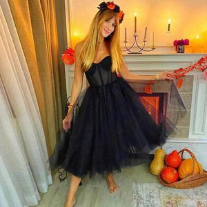 Wholesale black homecoming for sale - Group buy Black Tulle A Line Homecoming Dresses Simple Sweetheart Bridesmaid Dress Tea Length Short Prom Party Girls Wear