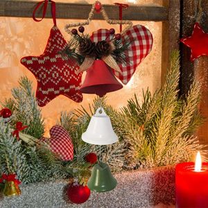jingle bells crafts оптовых-Рождественские украшения Висит Jingle Bells Holiday Утюг с Bowknot Home Crafts Подвески для свадьбы Halloween Xmas
