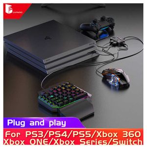 xbox için klavye ve fare adaptörü toptan satış-Klavye Fare Adaptörü Anahtarı PS5 PS4 Xbox PS3 Sürücüsüz Kullanımı Doğrudan Denetleyici Video Oyun Konsolu Joystick Dönüştürücü H0906