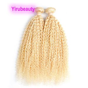 virgin indian curly hair extensions оптовых-Индийские девственницы наращивания человеческих волос блондинки оптом реми по пучке kinky вьющиеся дюймов двойной утворцы yirubeauty