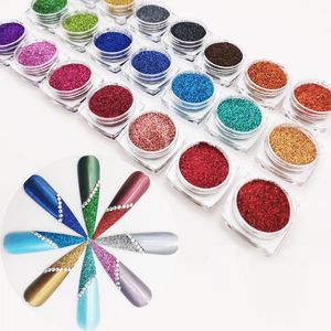 21Pcs set mm Holographic Powder Sugar Sequins Fine Glitter UV Gel Polish Acrylic Nail Art Decorations