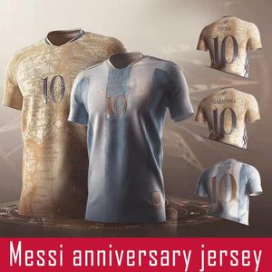 argentina futbol tişörtleri toptan satış-Erkek T Shirt Arjantin Yıldönümü Futbol Messi Maradona Kun Aguero Dybala Özel Hatıra Gömlek Spot Camisa De