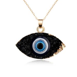 S2179 mode smycken turkiska symbol onda ögon hänge halsband blå ögon plastharts pärlor halsband