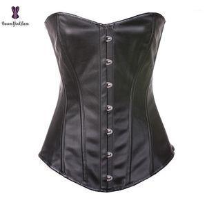 Wholesale shaper faux leather corset for sale - Group buy Bustiers Corsets Faux Leather Overbust Corset Steampunk Body Shaper Red Black Lace Up Waist Bustier Cincher Top Corselet