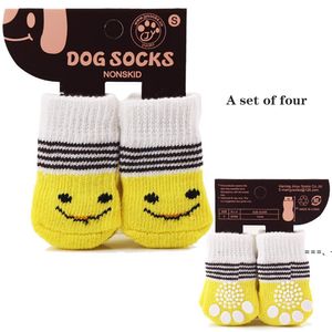 Winter Warm Pet Dog Apparel Socks Fashion Anti Slip Boots för liten valp och stor hund NHE11819
