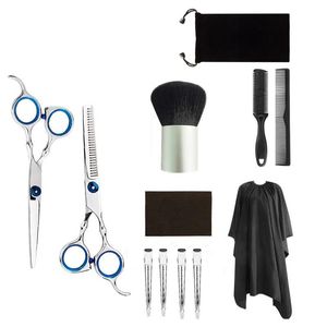 клипы и ножницы оптовых-Ножницы для волос Профессиональный набор режущие ножницы прореживающие бритвенные гребень зажимы для домашнего салона