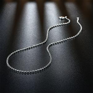 ingrosso 99 argento-Monili di moda Catena d argento Collana mm Catena per perline liscia per le donne Ragazza pollici T2