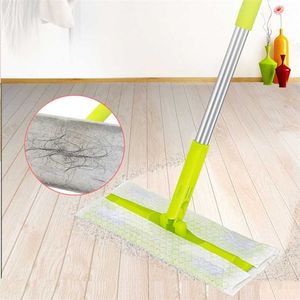 使い捨て可能な詰め替えの床の洗浄の床のためのフラットダストスワッパーモップ犬と猫の脱毛家具の道具220113