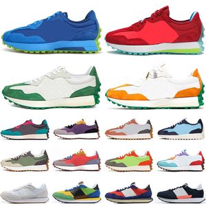 lacivert kireç yeşili ayakkabıları toptan satış-Kadın Erkek New327 Koşu Sporları Koşu Ayakkabıları Outdoor Trainers Pride Lacivert Gri Kireç Yeşili Beyaz Siyah Gümüş Tasarımcı Sneakers