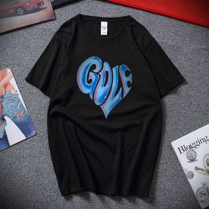 ingrosso creatore di camicie-T shirt da uomo T Shirt Unisex Harajuku Blue Heart Golf Wang Logo Rapper Hip Hop Flower Le Fleur Tyler Creator T Shirt cotone