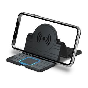 Wholesale qi car dock for sale - Group buy Anti slip Mats Universal W Qi Wireless Charger Pad Fast Car Charging Dock Station Mount Non slip Mat Dashboard Holder Stand