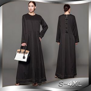 Wholesale middle east garment for sale - Group buy Ethnic Clothing Muslim Prayer Garment Abaya Women Dress Black Large Casual Fashion Extended Middle East Dubai Eid Mubarak Ramadan Robe