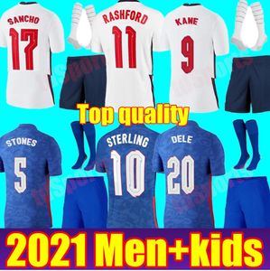 Drużyna narodowa Mężczyźni Kids Kit Soccer Jersey Kane Sterling Rashford Sancho Henderson Barkley Anglia Maguire Koszulki piłkarskie Młodzieżowe Chłopiec Dziecko Ustawia mundury