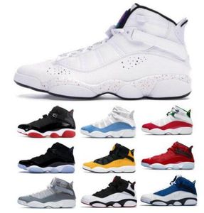Zes S Ringen Mens Basketbal Schoenen Man Cool Gray Taxi Concord UNC RUIMTE JAM BRED SOUTH Beach Confetti Chaussures Trainers Sneakers