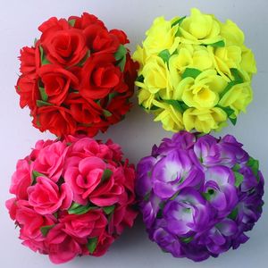 8 cm bruiloft centerpieces zijde rose decoratieve opknoping bloem bal partij kussen Pomander decoratie bloemen krans