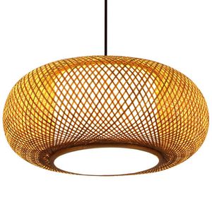Handmade Bamboo Pendant Lamp Chinese Style Living Room Dining Garden Rattan Antique Restaurant Decoration Lamps