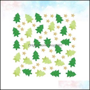 duvar kraliyet ağacı toptan satış-Duvar Çıkartmaları Ev Décor Bahçe Sayfalık Yaratıcı Noel Sticker Narin Noel Ağacı Desen Vitrin Pencere Cam Çıkartması Çıkarılabilir Decora