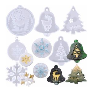 Christmas Decorations D Lovely Silicone Mold DIY Pendant Key Chain Making Mould Xmas Tree Snowflake Candles Gift Supplies DD