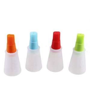 Tools Accessories High Temperature Baking Oil Brush Silicone Bottle With Cap Barbecue Kitchen BBQ Tool For