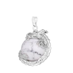 perles de cristal de chine achat en gros de CSJA China Dragon Collection de bijoux Unisex Collection de bijoux de pierre naturelle Pendentif pour billes de pierre pour bricolage Colliers à la main en cristal rose V2