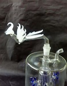 Partihandel Gratis frakt Ny vit Phoenix Glass Pot Glass Hookah Glas Bong Tillbehör Spot Sales