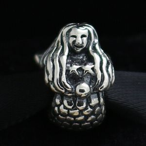 High quality S925 Sterling Silver Mermaid Charm Bead Fits European Pandora Style Jewelry Bracelets Necklaces Pendant