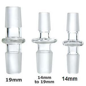10 stilar glas hookah bongs adapter mm mm Manliga kvinnliga adaptrar Strainght Joint mm mm Converter för DAB Rigs