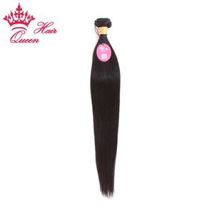 Queen Hair Products Indian Virgin Straight Human Hair Extensions Machine Weft Snabb leverans Bästa kvalitet