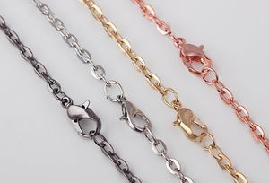Moda Jewelrys 10 adet / grup DIY Alaşım Uzun Yüzer Zincir / Kolye Manyetik Cam Charms Locket Kolye Için Fit