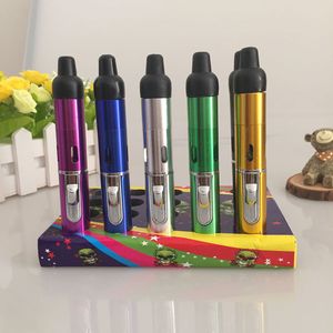 Klicka på n Vape Mini Herbal Vaporizer Pen Rökning Rör Hookah Rör med inbyggd Vindkontakt Torch Lättare Pen