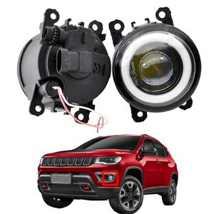 jeep-frontleuchten großhandel-Nebelscheinwerfer für Jeep Kompass MP Stück Frontstoßstange Lampe Styling Angel Eye LED Linse V H11