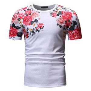 ingrosso t-shirt floreali da donna-Summer Men Donne Bella fiori stampati T shirt Harajuku floreale manica corta Tee Homme Streetwear Camiseta Hombre