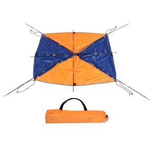 Opblaasbare Boot Zon Canopy Kajak Luifel Tent Tent Vissen Regen Schadel Shelter met dubbele gat Pad Rafts Opblaasbare Boten