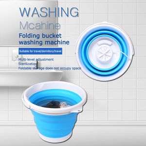 Skopor Folding Tvättservice Basin Bärbar Mini Tvättmaskin Automatisk Kläder Bucket RH DHL