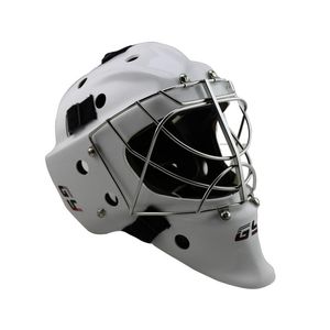 хоккейные шлемы оптовых-Велосипедные шлемы CE сертификат профессиональный белый хоккейный вратарь для хоккея на льду шлем хранилища с кошачкой глазной клетки