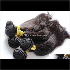 Wefts Products Drop Delivery Lummy Brazilian Weave Bundles Unprocessed Brazillian Peruvian Indian Silk Straight Human Hair Extensions Na
