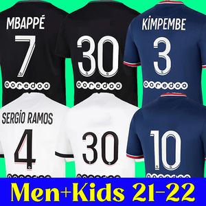 top football jerseys toptan satış-21 MESSI PSG futbol forması PARİS Saint Germain forması NEYMAR JR MBAPPE SERGIO RAMOS HAKIMI ICARDI erkek ve çocuk kitleri