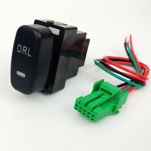 Nödljus DRL LED fläkt Dimljus Framkamerainspelare Monitor Radar Parkering Sensor Switch Button Wire för Mitsubishi Pajero Lancer X