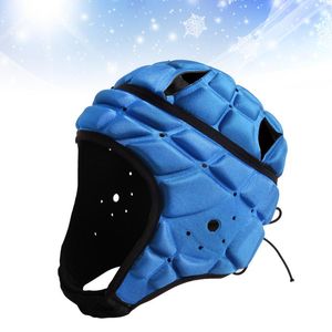 хоккейные шлемы оптовых-Наружные шляпы мода сварочные шлем прочная защитная шляпа для футбольного вратаря хоккей регби роликового катания синий свободный размер