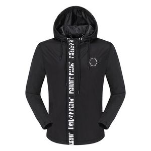 Wholesale applique jackets resale online - Men s Designer Fall Hooded Fashion Jacket Letter Applique Double Zipper Windproof Fashion Classic Adventure coat