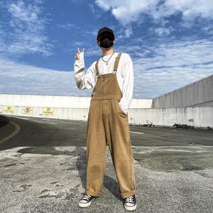 kadınlar vintage denim tulumlar toptan satış-Erkek Kot Erkek Kadın Streetwear Hip Hop Vintage Çift Tulum Pantolon Erkekler Gevşek Rahat Düz Önlük Tulum Denim Pantolon