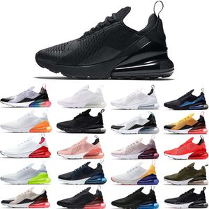 bayanlar için spor ayakkabıları toptan satış-270 Yeni Gelenler tasarımcı Erkekler Ayakkabı Siyah Üçlü Beyaz Yastık Bayan Sneakers Atletizm Eğitmenler Koşu Ayakkabıları boyutu