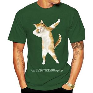 kurulamak kedi toptan satış-Erkek T Shirt Dabbing Kedi Caz DJ Hip Hop Kaya Komik Tişörtleri Trance Müzik Yavru Neko T Gömlek Pamuk Rahat Hediye Erkekler