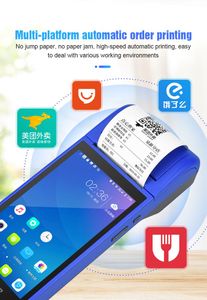 Printers Android System LED Touch Screen mm WIFI G G Wireless Bluetooth Thermal Printer Handheld Barcode Camera Scanner D D