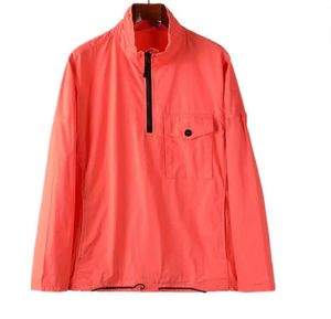 erkek overshirt ceket toptan satış-2021 FW Konng Gonng Bahar Ve Sonbahar Stilleri Başlık Yüksek Kapüşonlu Ceket Avrupa Tarzı Erkek Ceket WN Yarım Zip Overshirt