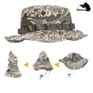 sombrero boonie táctico al por mayor-15US Ejército Camuflaje Boonie Hat engrosar Militar Militar Tactical Caza Caza Senderismo Escalada Camping Multicam Hat Color KA056