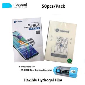 máquinas de pantalla al por mayor-50pcs Sunshine Flexible Hydrogel Film compatible para la máquina de corte SS C se puede cortar protectores de pantalla del teléfono celular delantero
