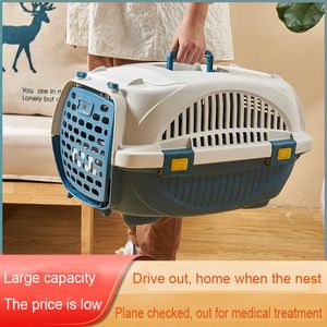 Wholesale car accessories for dogs resale online - Cat Carriers Crates Houses Air Box Transportation Cage Portable Freight For Dogs And Pets Ventilated Transport Car Accessories