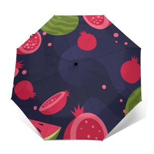 paraguas feliz al por mayor-Paraguas Automático Paraguas Feliz Yalda Tres Pliegues Mujeres Lluvia